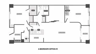Dash Living Aoyama-E2BR-Unfurnished【3階】の間取り