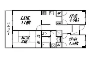 サンコーポ蜆塚【5階】の間取り