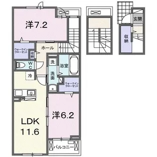 Sunny Maison【3階】の間取り
