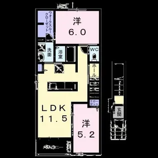 プラシードV【2階】の間取り
