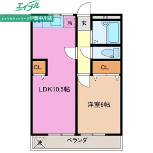 コーポ風早【3階】の間取り