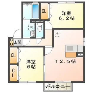 e-ヴィレッジ A棟【2階】の間取り