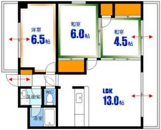 サンロード西村【3階】の間取り