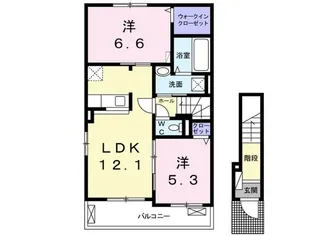 カレントヴィラIII A【2階】の間取り