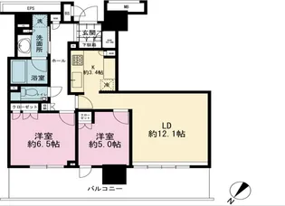 ブランズタワー豊洲【30階】の間取り