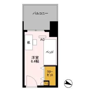 ロイヤルパークスER万代 Share万代【2階】の間取り