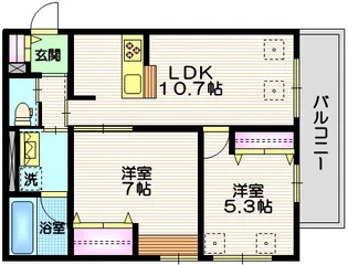 新石川1丁目メゾン東棟【2階】の間取り