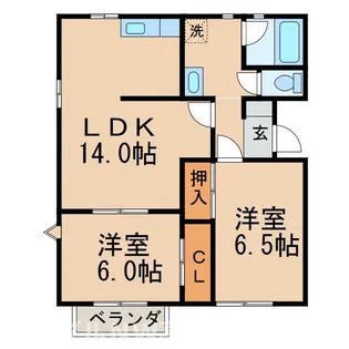 シャルム太田【2階】の間取り
