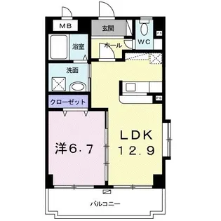 バーム ヒル【2階】の間取り