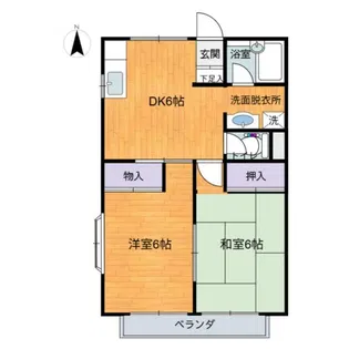 サンハイツ【2階】の間取り