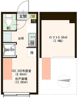 テラス東武練馬【2階】の間取り