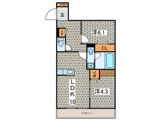 Casa138II【2階】の間取り