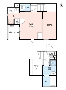 CBヴィレッタ津福駅前【1階】の間取り