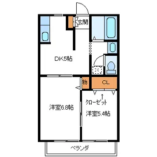 インターヴィレッジC【2階】の間取り