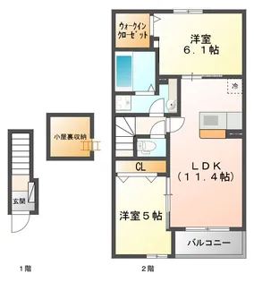 サイネリア I【2階】の間取り