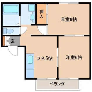 セジュール遠見塚I【2階】の間取り