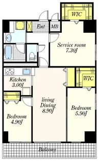 Address(アドレス)一之江【7階】の間取り