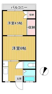香川アパート【2階】の間取り