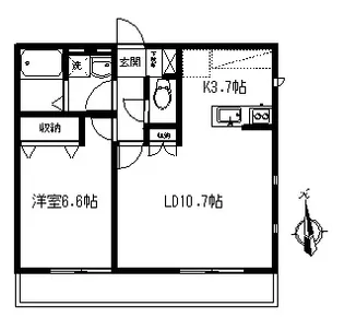 グランツ鴨居II【2階】の間取り