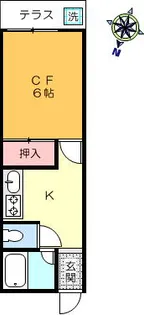 高木コーポ【1階】の間取り