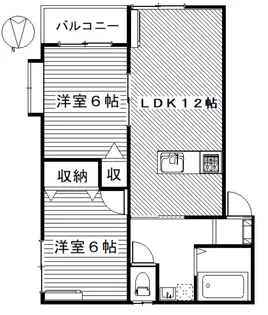 ハーヴェスト玉村【2階】の間取り