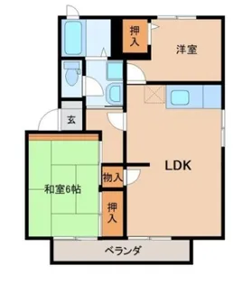 パレス木花台A【2階】の間取り