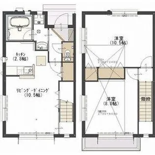 キラテック・アテン(メゾネット)【1階】の間取り