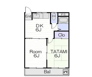 横山ハイツA【2階】の間取り
