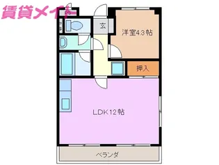 リンピアさくら【1階】の間取り