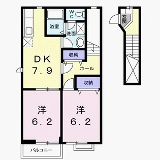 メゾン幸船【2階】の間取り