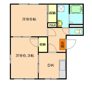 ファームハイツA【1階】の間取り