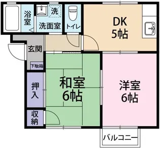 フレグランス船城 A棟【1階】の間取り