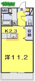 1Kの間取り画像