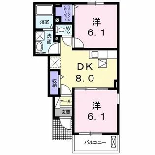 コンフォール矢三 A【1階】の間取り