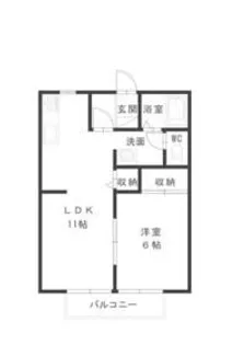 サンパレスB【1階】の間取り