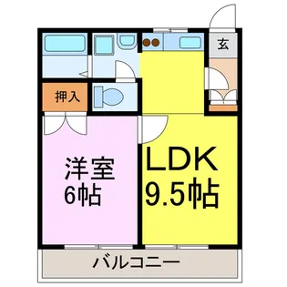 睦ハイツ【1階】の間取り