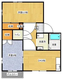 エスティーヌめじろ台【2階】の間取り