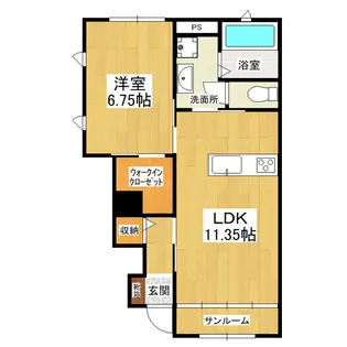 茨城県つくば市北条【アパート】の間取り