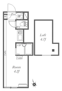 プライムテラス生田【2階】の間取り