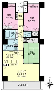横浜ヘリオスタワー【23階】の間取り