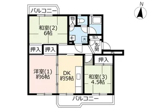 UR南原台【4階】の間取り