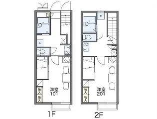 静岡県浜松市中央区雄踏町宇布見【アパート】の間取り