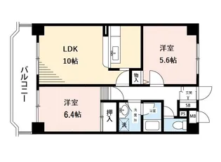 グランデスト丸山台【4階】の間取り