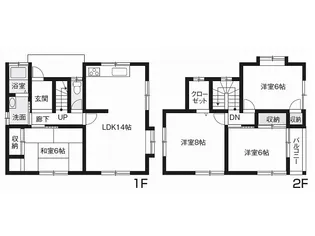 岡山県笠岡市茂平【一戸建】の間取り