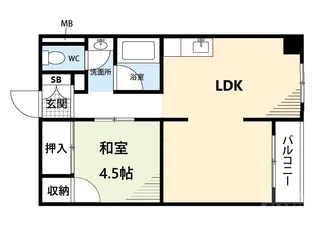 コーポ糠谷【3階】の間取り