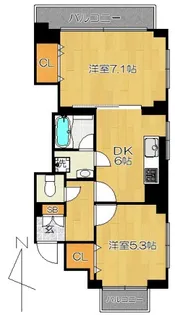 品川マンション【4階】の間取り