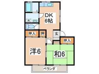 コーポKJM B【2階】の間取り