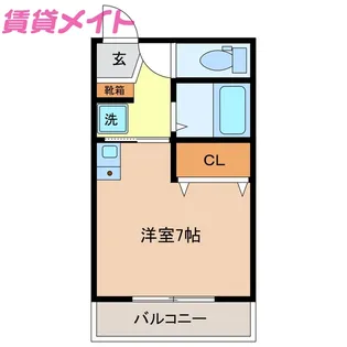 プライム富洲原【3階】の間取り
