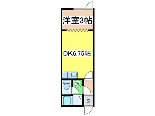 1DKの間取り画像