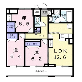 アーブルブリエ【2階】の間取り